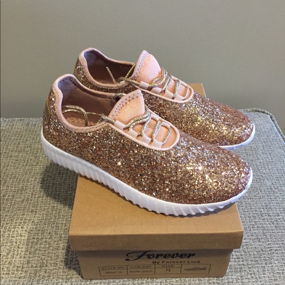 NEW! Rose Gold Glitter Sneakers